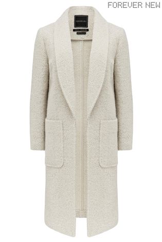 Forever New Textured Long Cardigan Coat